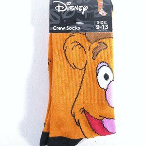Disney Muppets Fozzy Bear Socks Adult Size 9-13 Crew Socks New